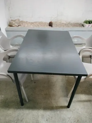 5 Tavoli da Pranzo o Bar Neri 120x80cm