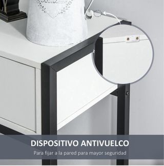 Mesa recibidor metal y madera