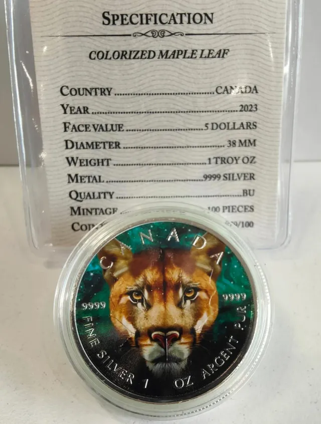 Moneda Plata Pura 1 oz 9999 Canada 2023
