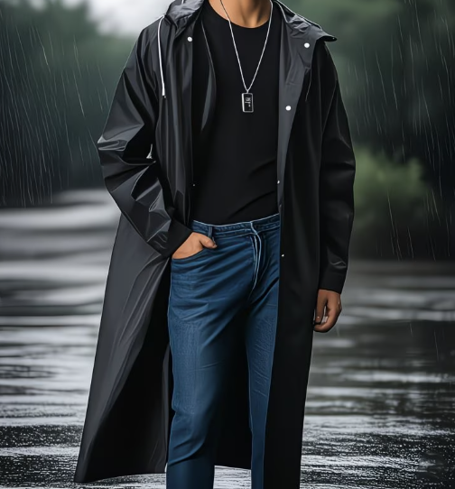 Chubasquero Unisex Negro Talla Única