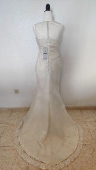 Vestido de Novia Vintage Beige Rail Novias