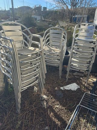 Conjunto Sillas Aluminio Bar/Terraza