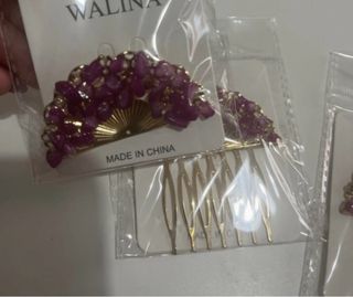 Peineta flamenca morada y dorada