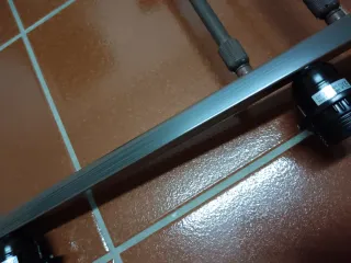 Lámpara salón 3 focos con pantallas