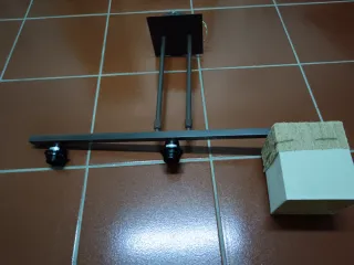 Lámpara salón 3 focos con pantallas