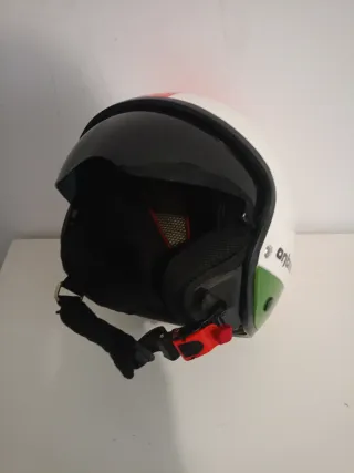 Casco Anbrain Moto Rojo, Blanco y Verde