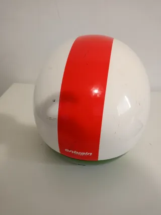 Casco Anbrain Moto Rojo, Blanco y Verde