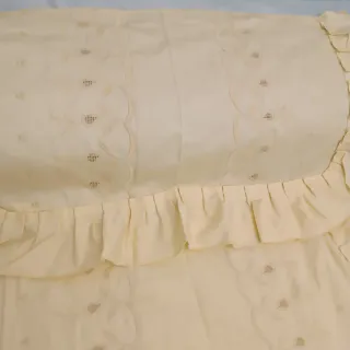 Colcha cuna y carrito bordada vintage