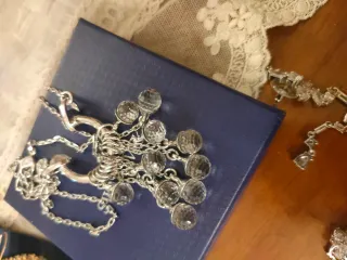 Collana Swarovski Argento con Ciondoli Cristallo