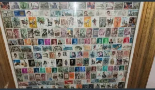 Cuadro Sellos Antiguos España Enmarcado