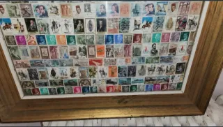 Cuadro Sellos Antiguos España Enmarcado