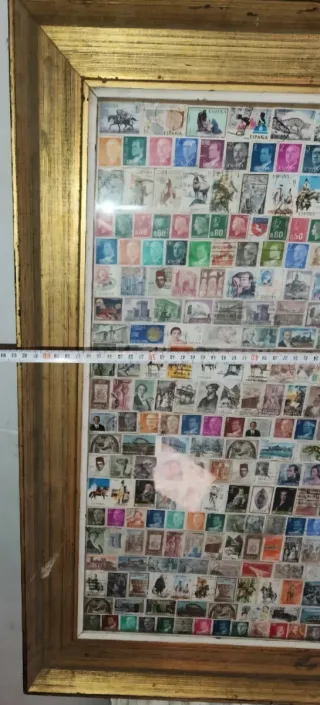 Cuadro Sellos Antiguos España Enmarcado
