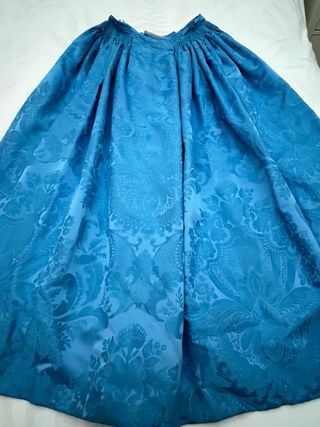 Traje de Fallera azul y multicolor. Alvaro moliner