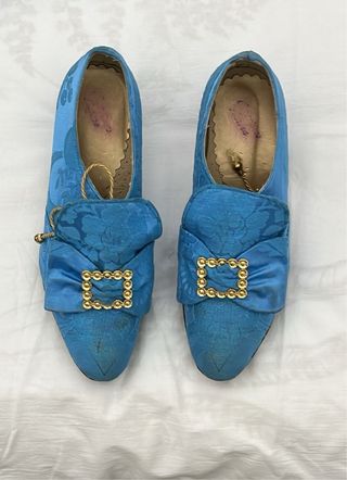 Traje de Fallera azul y multicolor. Alvaro moliner