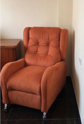 Sillón reclinable de tela