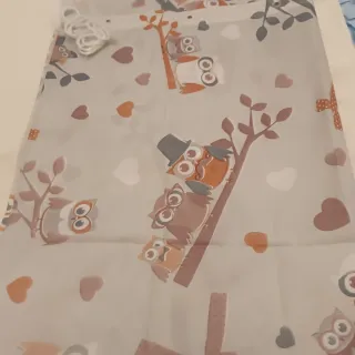 Cortina Ducha Nueva Tela Estampado Búhos