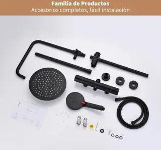 Columna Ducha Termostática Negra