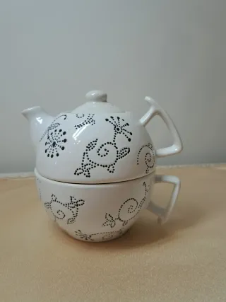 Set Tea for One Ceramica Bianca