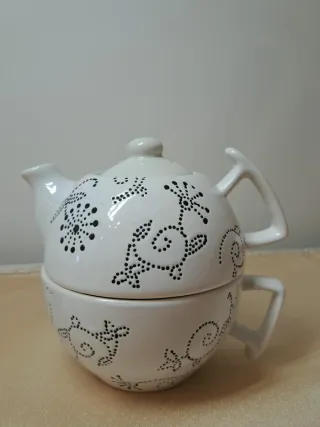 Set Tea for One Ceramica Bianca