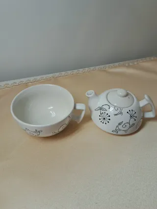 Set Tea for One Ceramica Bianca