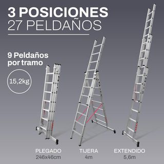 Escalera Plegable 3 en 1 - 6,6 Metros