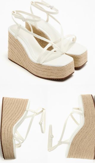 Sandalias cuña blancas