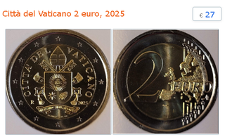Moneta 2 Euro Vaticano 2025