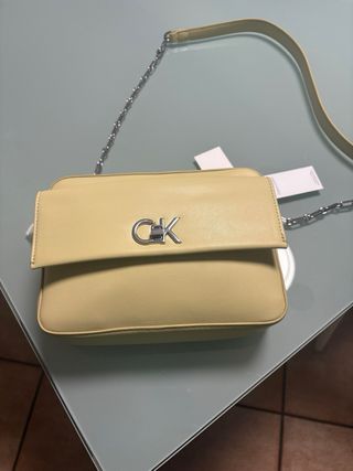 Calvin Klein Re-Lock Pocket Crossbody Bag – Cream