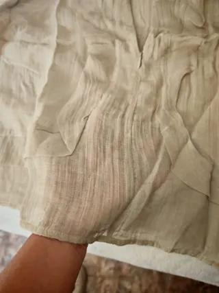 Blusa Lino Beige Talla M