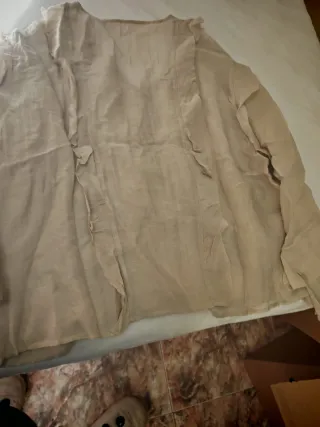 Blusa Lino Beige Talla M
