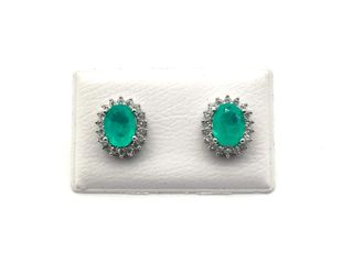 Pendientes Plata 925mm Circonita Verde