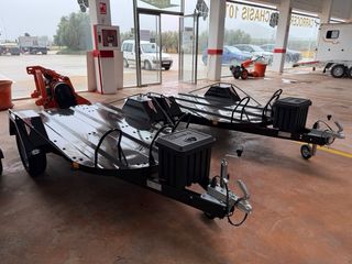 Remolque 3 Motos Negro con Cofre PVC