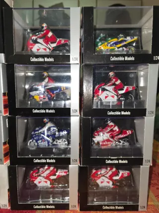 Coleção de Motos de Corrida em Miniatura