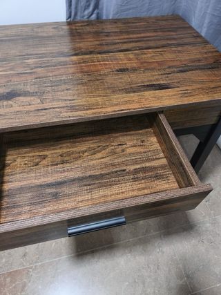 Escritorio doble 200cm madera y metal