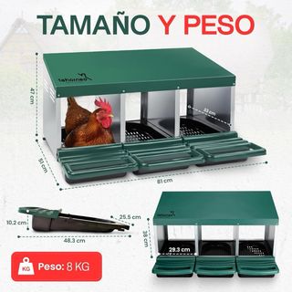 NUEVO! Ponedero para Gallinas 81x51x47cm