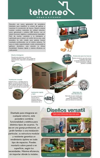 NUEVO! Ponedero para Gallinas 81x51x47cm