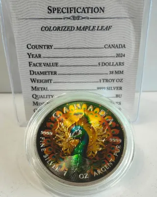 Moneda 2024 Canadá Plata 1 Oz Pura 9999