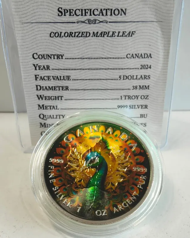 Moneda 2024 Canadá Plata 1 Oz Pura 9999