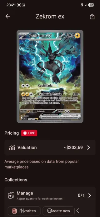 Carta Pokémon Zekrom EX 155/166