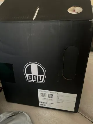 Casco Moto AGV Negro Visera Azul + Visera original