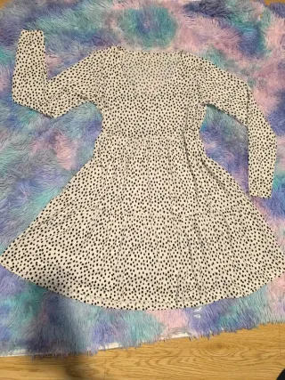 Vestido estampado lunares blanco y negro -XL