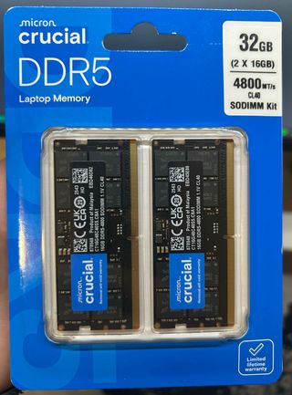 Kit RAM DDR5 Crucial 32GB (2x16GB) 4800MHz CL40