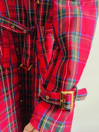 Abrigo Rojo Tartán