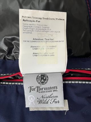 Parka Bugatti Azul con Capucha y Pelo