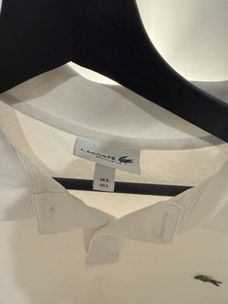 Polo Lacoste Blanco Talla L
