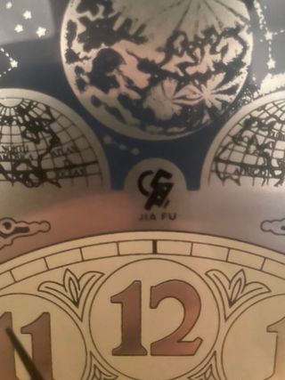 Reloj de pie Jia Fu madera oscura