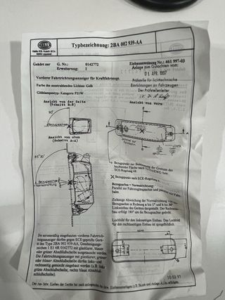 Kit Intermitentes Blancos Hella VW Golf MK2