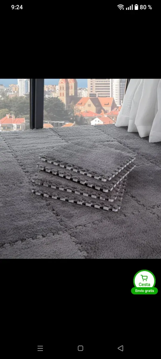 Alfombras esponjosas con pelos para niños PACK 12