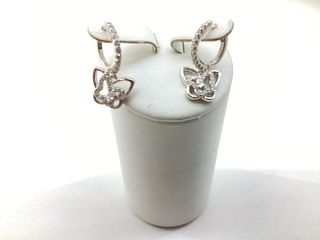 Argollas Plata 925 Mariposa Circonita