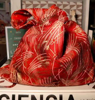 Bolso Nudo Japonés Flores y Mariposas